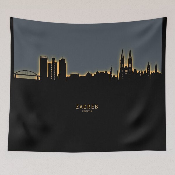 Item preview, Zagreb Croatia Skyline designed and sold by ArtPrints.