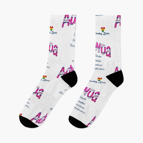 Item preview, Monday Born Ghanaian Female Name 'Adwoa' in pink designed and sold by WhoWeAre.