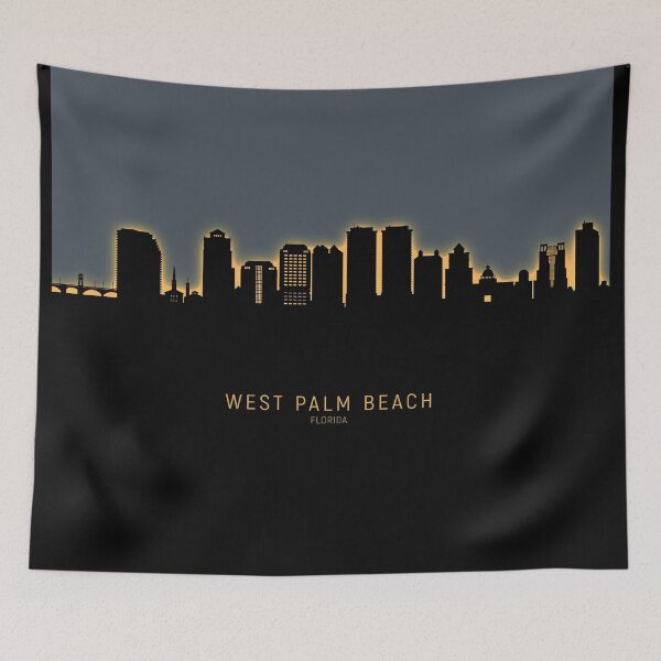 Item preview, West Palm Beach Florida Skyline designed and sold by ArtPrints.