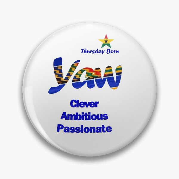 Item preview, Thursday Born Ghanaian Male Name 'Yaw' in blue designed and sold by WhoWeAre.