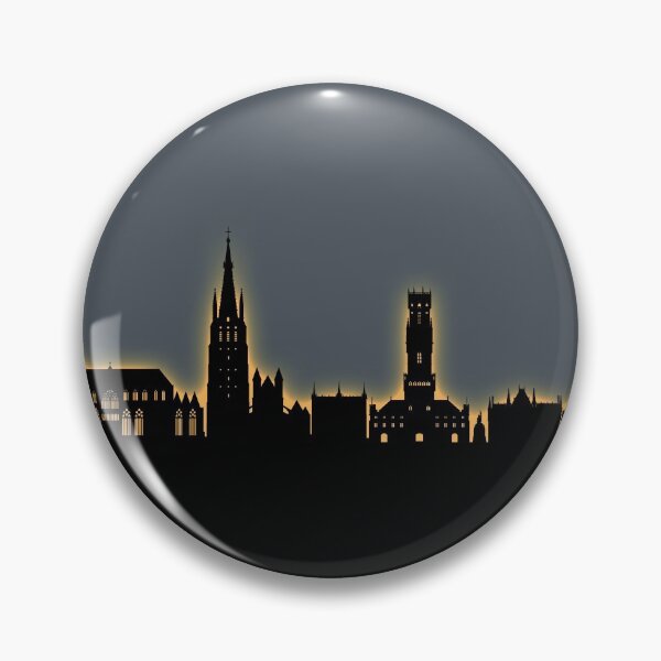 Item preview, Bruges Belgium Skyline designed and sold by ArtPrints.