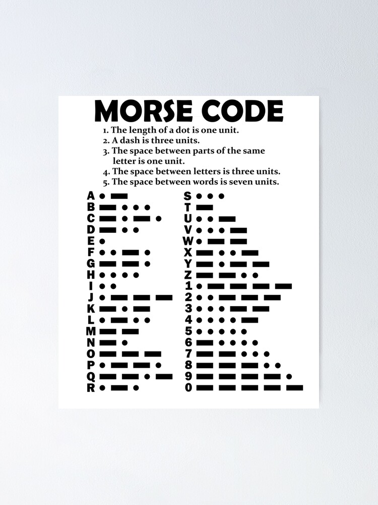 Learn International Morse Code Translator Alphabet Number Chart