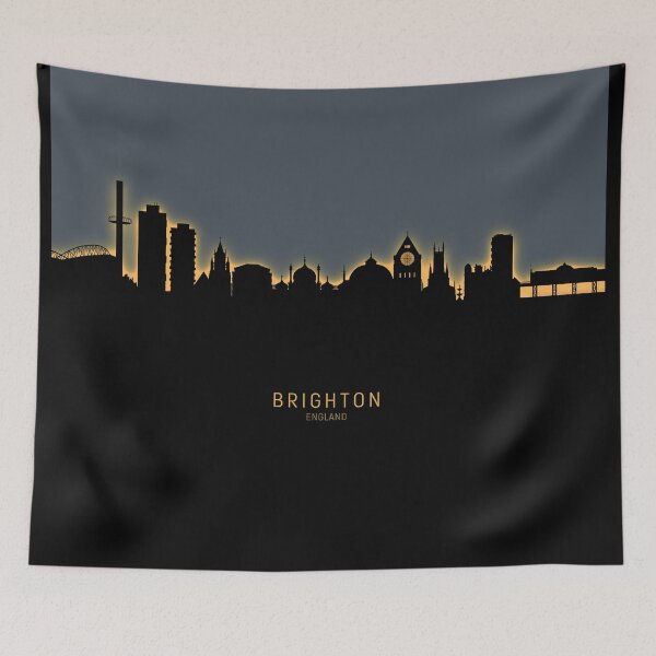 Item preview, Brighton England Skyline designed and sold by ArtPrints.