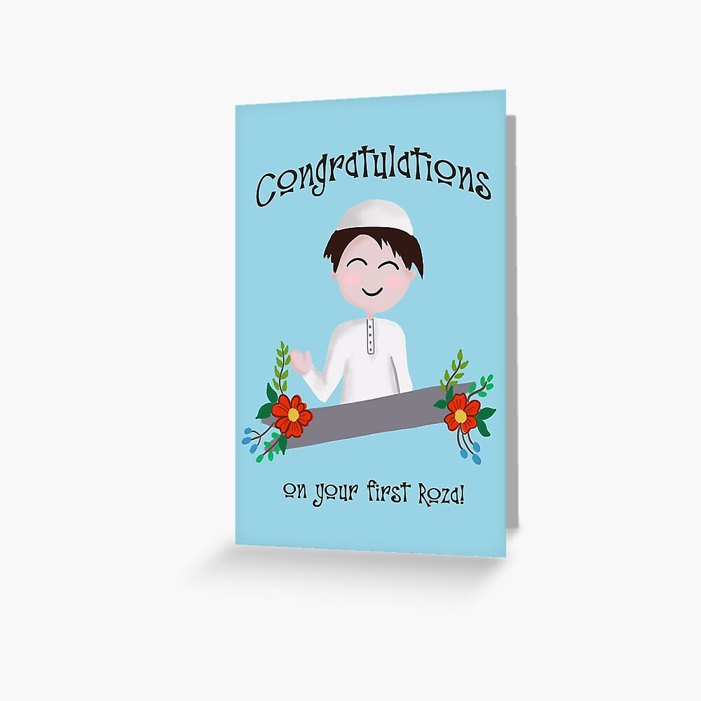 "Congratulations on your first roza Boy" Greeting Card for Sale by