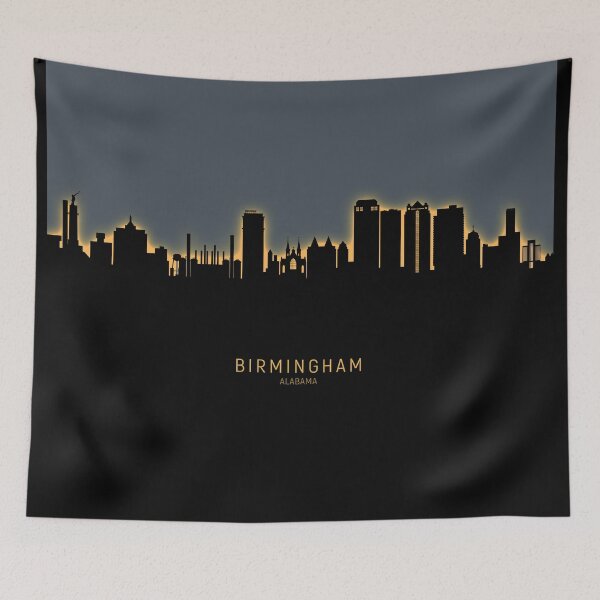 Aperçu de l'œuvre Birmingham Alabama Skyline créée et vendue par ArtPrints.