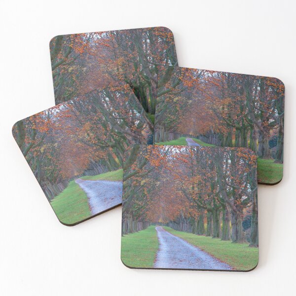 Item preview, Romantic avenue in autumn with colorful leaves designed and sold by Your Happy Life.