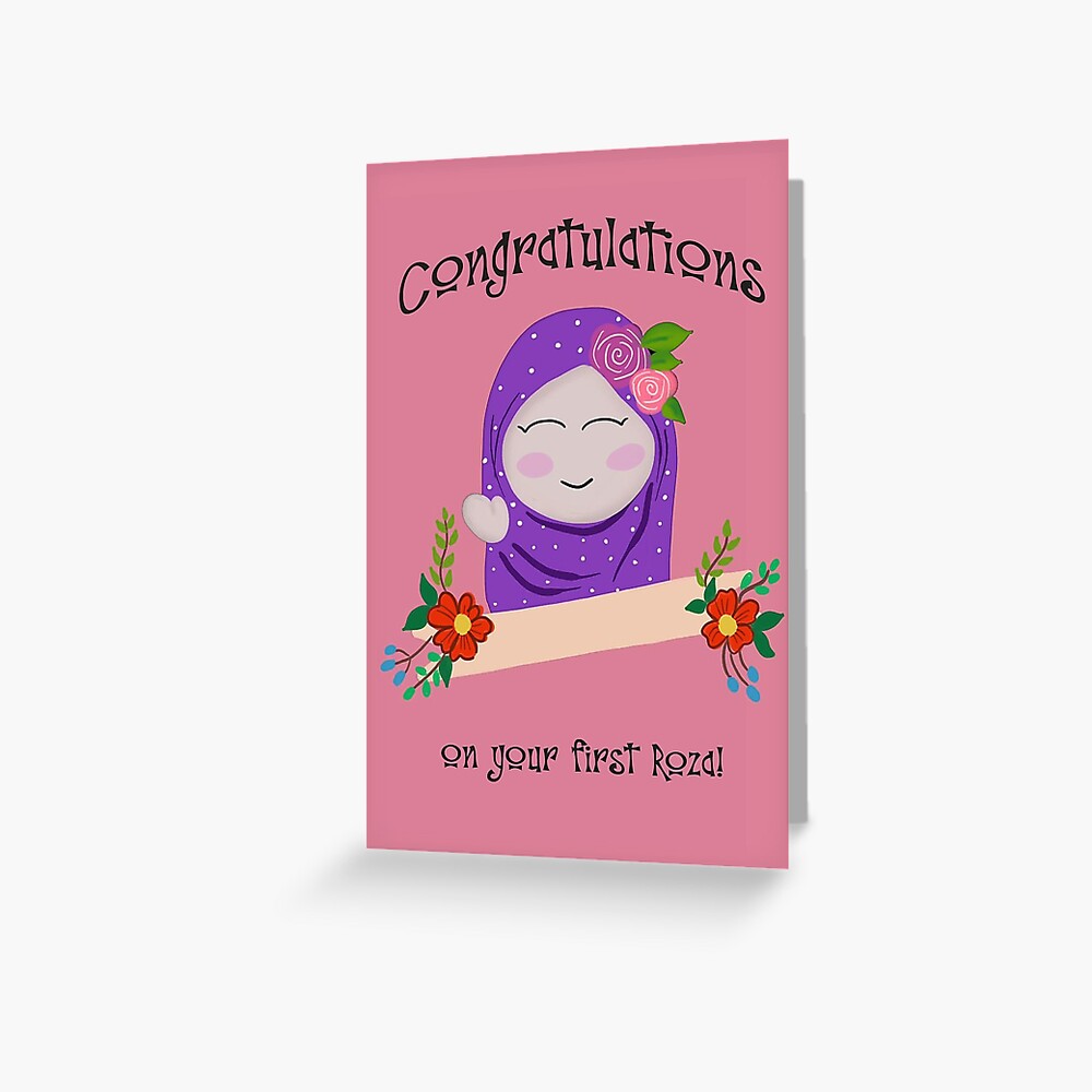 "Congratulations on your first roza girl" Greeting Card by