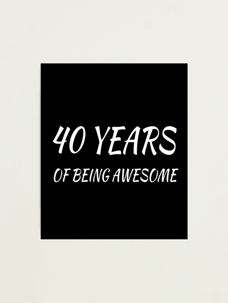 Gift Mug : 40 Years of Being Awesome 40th Birthday Flower Girl
