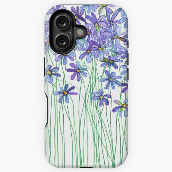 Item preview, Purple Daisies in Watercolor & Colored Pencil  designed and sold by micklyn.