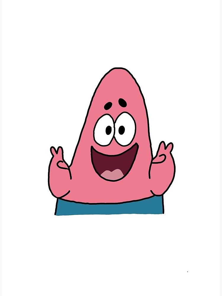 Cute Patrick Star Poster By Katuse Redbubble Flat,750x,075,f Pad,750x1000,f8f8f8