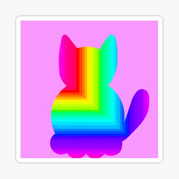 Rainbow kitty Sticker