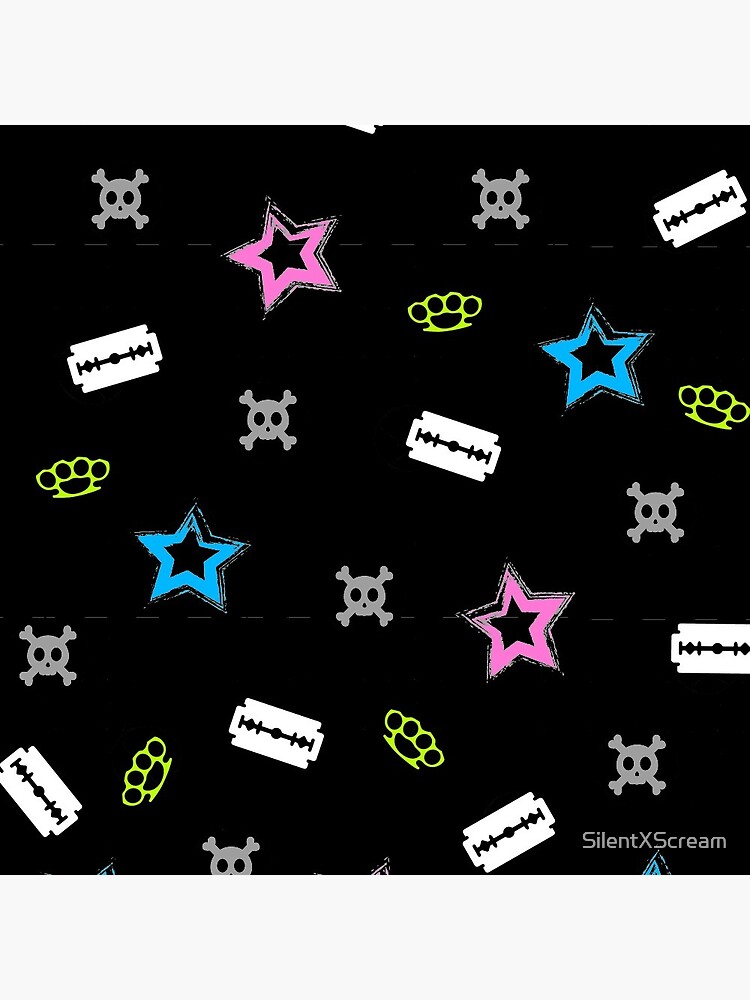 Emo Stars and Razors Pin for Sale by SilentXScream