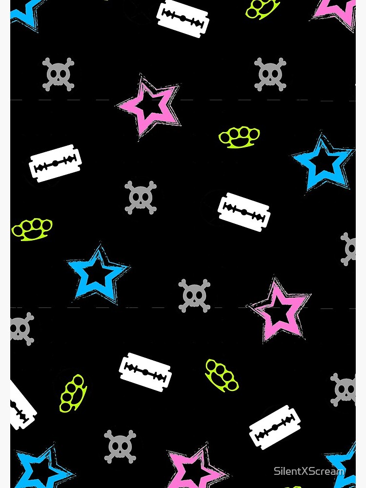 Emo Stars and Razors Pin for Sale by SilentXScream