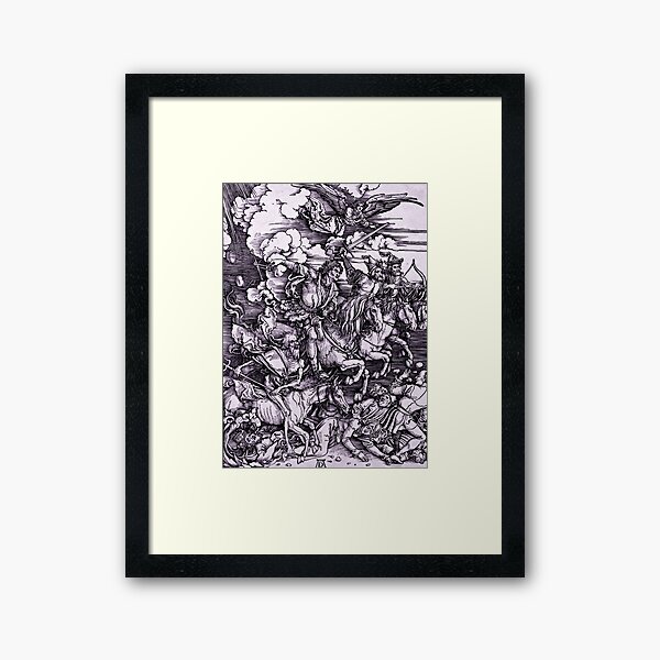 Vista previa del artículo con la obra «Albrecht Dürer "Cuatro jinetes del Apocalipsis"», diseñado y vendido por Alexandra Dahl.