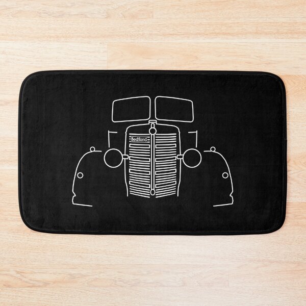 Item preview, 1940s vintage Bedford lorry outline graphic (white) designed and sold by soitwouldseem.