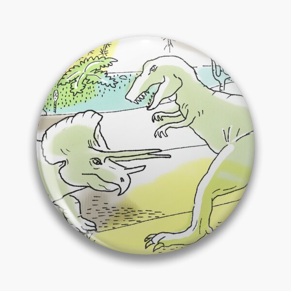 Item preview, Dinosaurs in a Prehistoric Jungle with Tyrannosaurus Rex and Triceratops designed and sold by vinpauld.