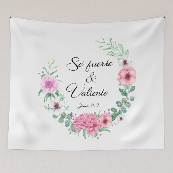 Item preview, Sé Fuerte y Valiente, bible quote designed and sold by latiendadearyam.
