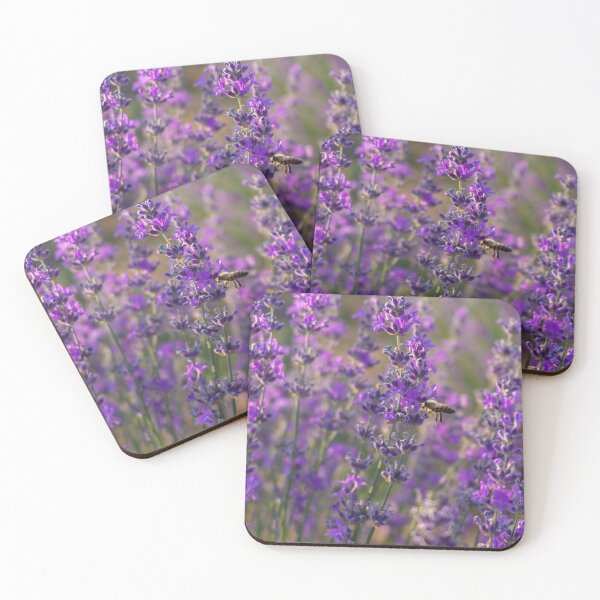 Item preview, Honey bee working in lavender field designed and sold by S-Yaneva.