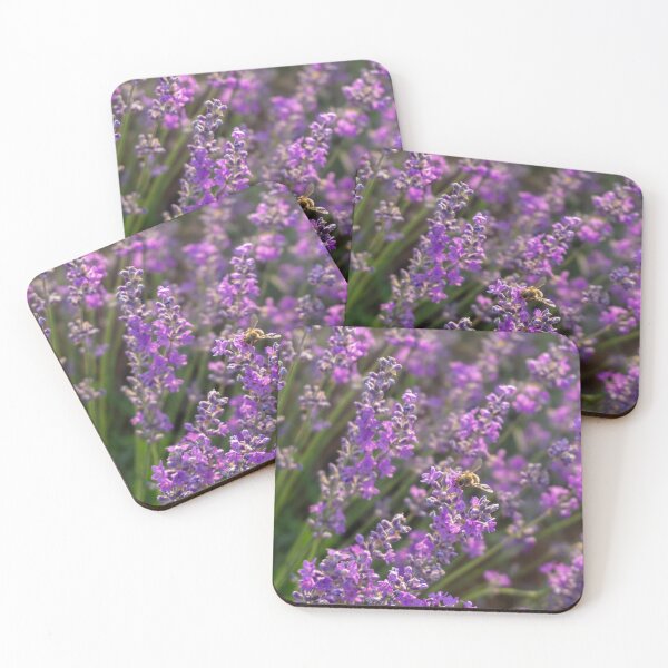 Item preview, Honey bee working in a lavender field designed and sold by S-Yaneva.