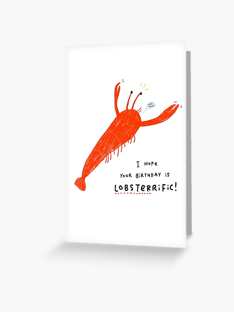 Carte de vœux for Sale avec l'œuvre « Anniversaire de homard » de
