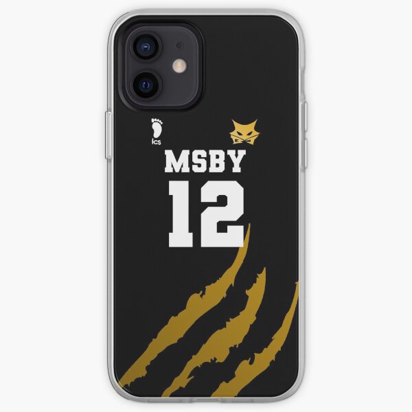HAIKYUU !! Coque de téléphone MSBY Black Jackals Jersey 12 Kōtarō Bokuto Coque souple iPhone