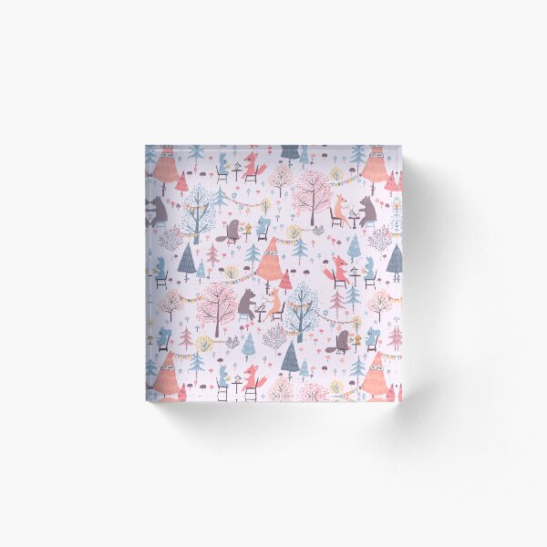 Woodland cafe Acrylic Block