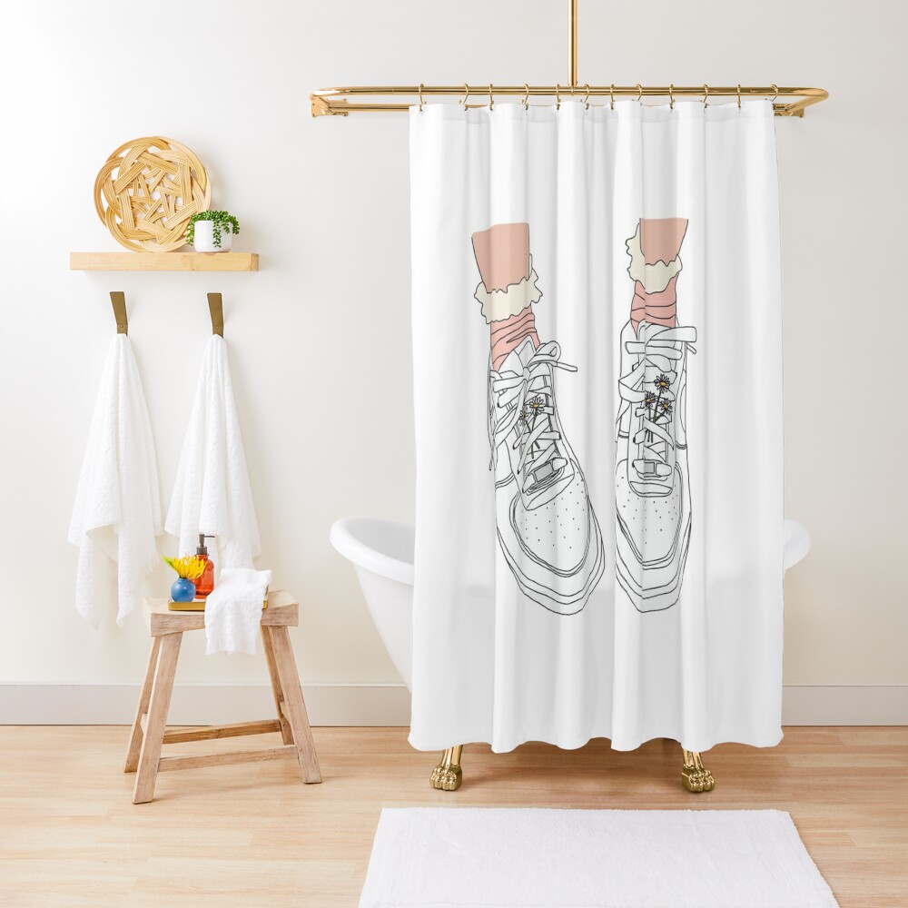 Pastel Horror Shower Curtain, 71x74 inches, Aesthetic Bathroom