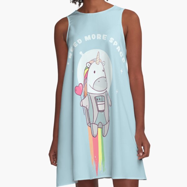 Unicorn Need More Space! A-Line Dress