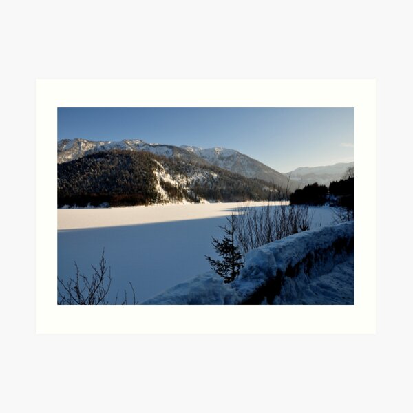 Germany, Frozen Lake Art Print