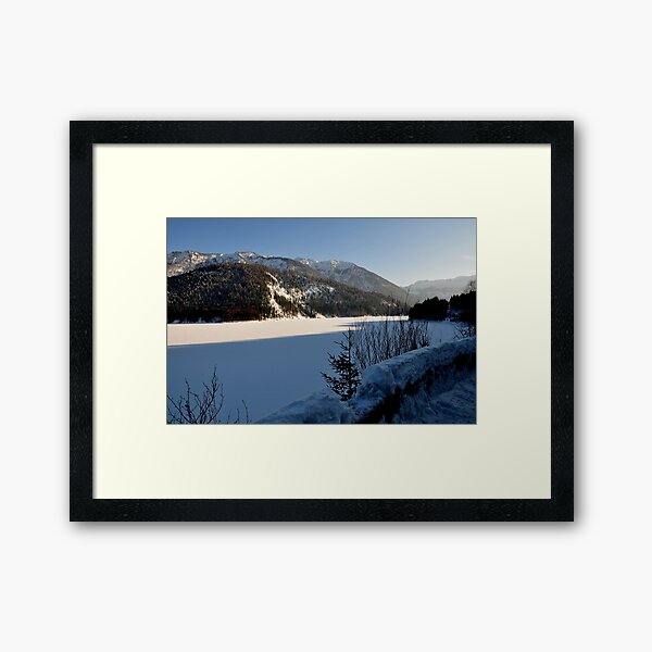 Germany, Frozen Lake Framed Art Print