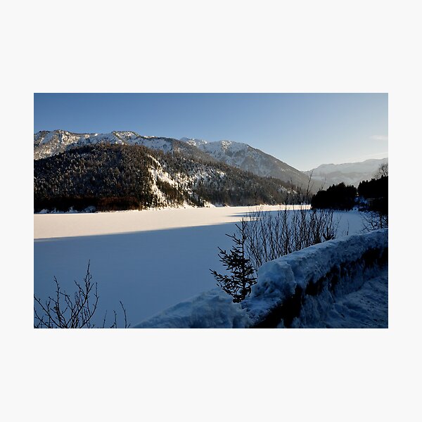 Germany, Frozen Lake Photographic Print