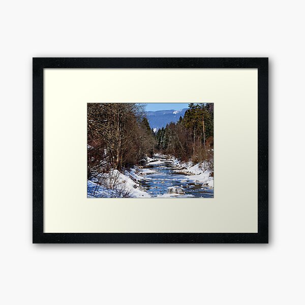 germany, winter brook Framed Art Print