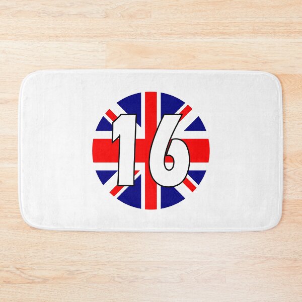 Item preview, UK flag with number 16 - sixteen designed and sold by AllShirts21.