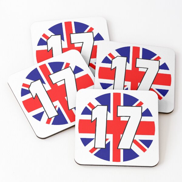 Item preview, UK flag with number 17 - seventeen designed and sold by AllShirts21.