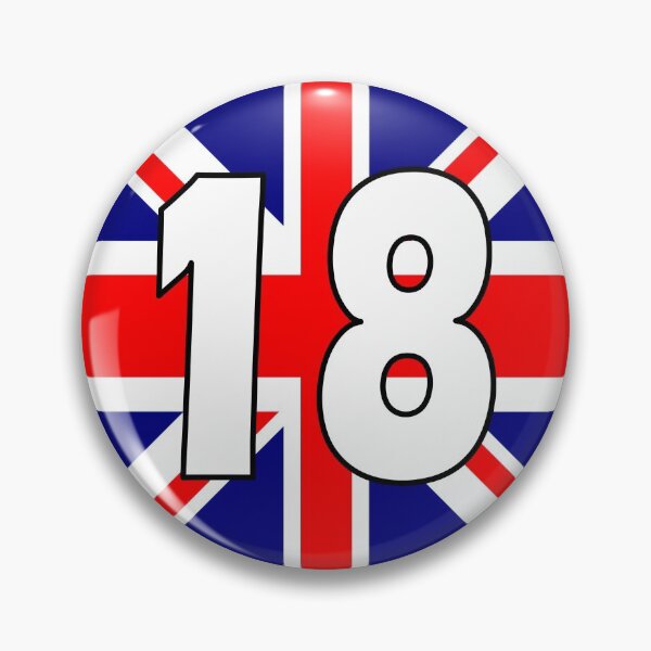 Item preview, UK flag with number 18 - eighteen designed and sold by AllShirts21.