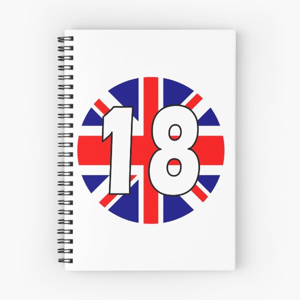 Item preview, UK flag with number 18 - eighteen designed and sold by AllShirts21.