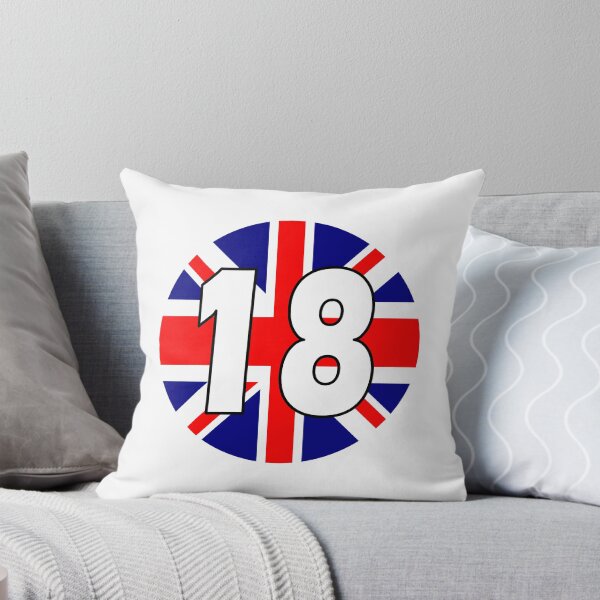 Item preview, UK flag with number 18 - eighteen designed and sold by AllShirts21.