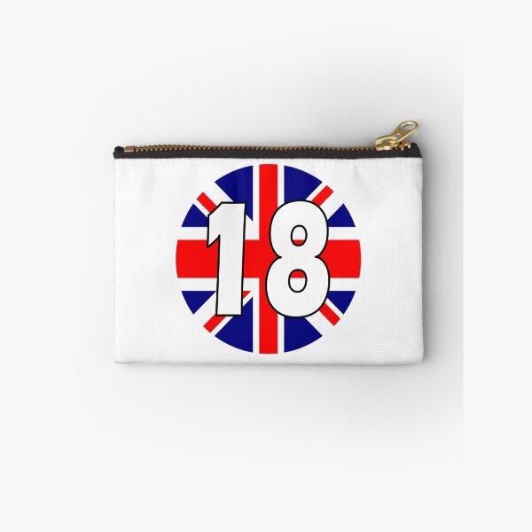Item preview, UK flag with number 18 - eighteen designed and sold by AllShirts21.