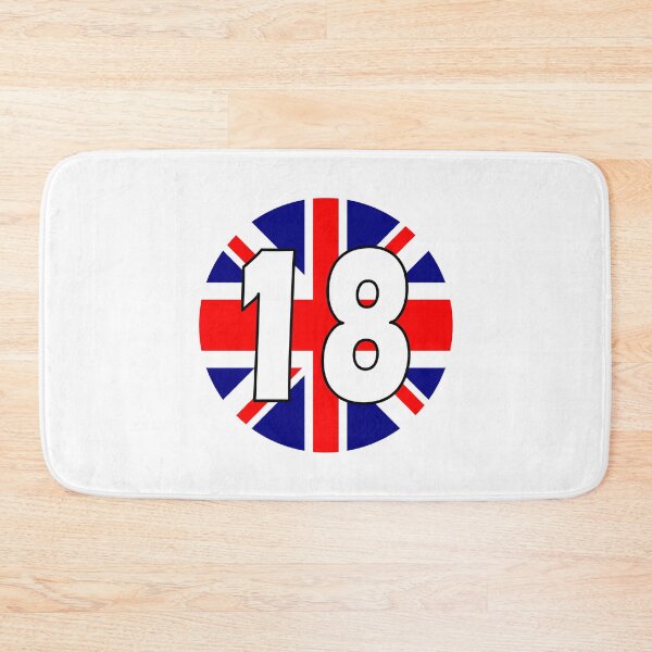 Item preview, UK flag with number 18 - eighteen designed and sold by AllShirts21.