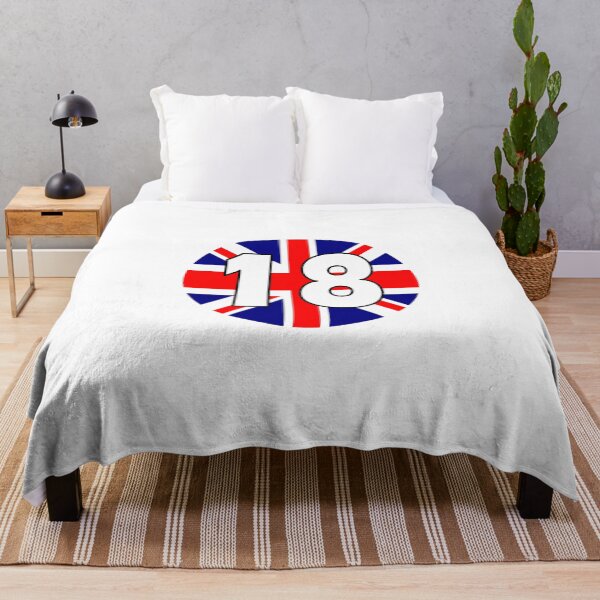 Item preview, UK flag with number 18 - eighteen designed and sold by AllShirts21.
