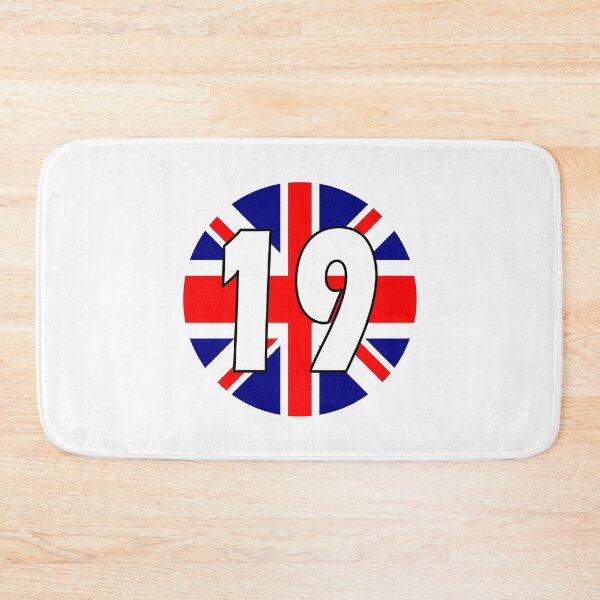 Item preview, UK flag with number 19 - nineteen designed and sold by AllShirts21.
