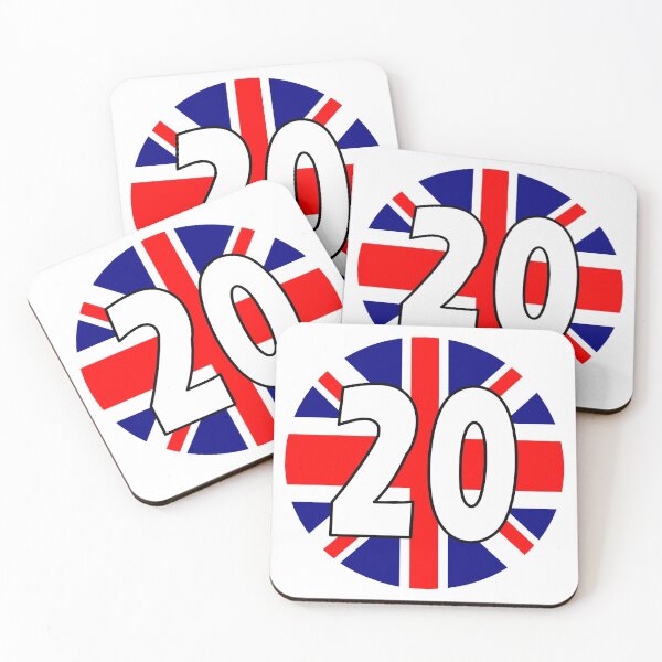 Item preview, UK flag with number 20 - twenty designed and sold by AllShirts21.