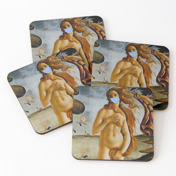 Item preview, Botticelli’s Birth of Venus wearing Corona virus face mask.  designed and sold by NatanDesigns.