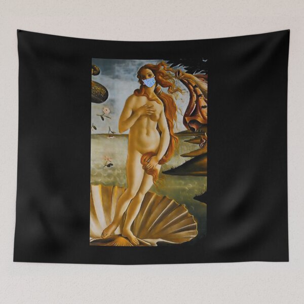 Item preview, Botticelli’s Birth of Venus wearing Corona virus face mask.  designed and sold by NatanDesigns.