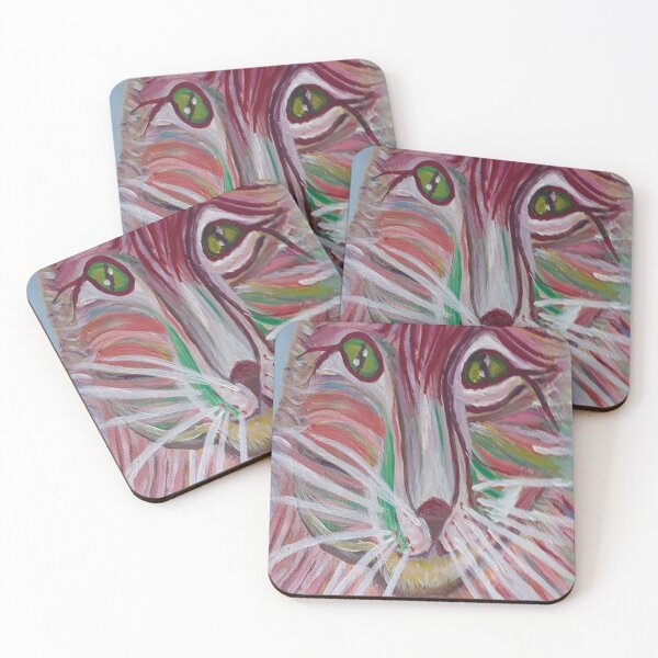 Item preview, Pink and green cat #artistsupportpledge designed and sold by ThereseLyssia.