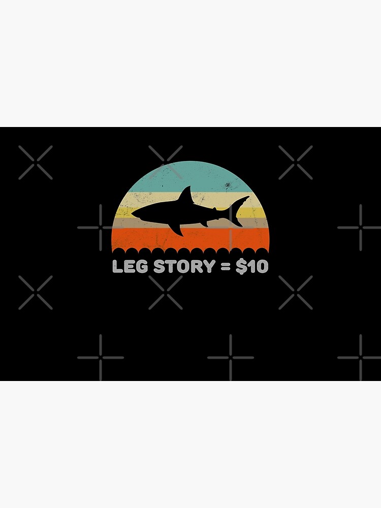 Disover Funny Leg Story Shark Design Bath Mat