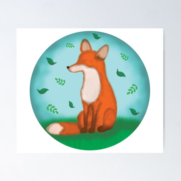 Item preview, Fox and leaves designed and sold by Juliana  Costa.