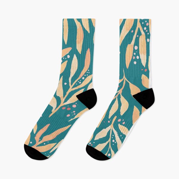Item preview, Bold Color Leaves Pattern // Green and Gold // Simple Modern Watercolors designed and sold by CaitlinBongers.