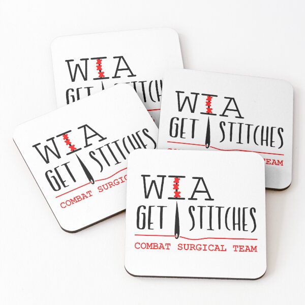 Item preview, WIA Get Stitches; Combat Surgical Team; designed and sold by StickerApe.