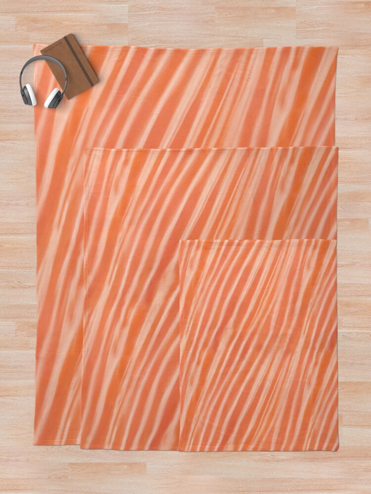 High Quality Raw salmon fillet pattern illustration Throw Blanket Bl-WYBPZY3F
